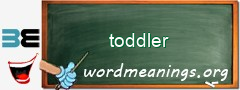 WordMeaning blackboard for toddler